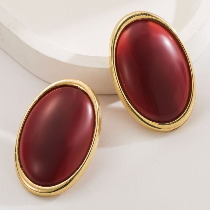 Элегантные серьги-пусеты овальной формы CJM32222