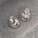 Серьги-гвоздики абстрактные фактурные 1J11690CJJ