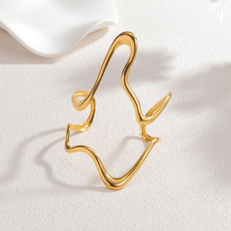 Браслет жесткий волнообразный тонкий CJR66395