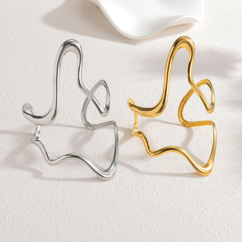 Браслет жесткий волнообразный тонкий CJR66395