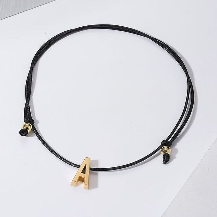 Браслет на ногу шнурок с буквой GH38426MSK