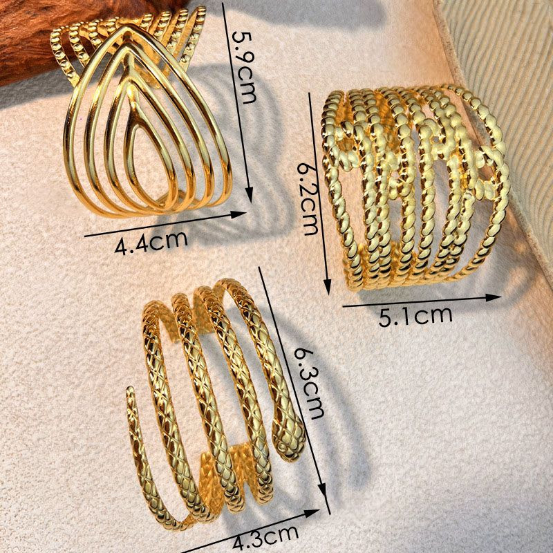 Браслет-кафф широкий с многослойным плетением CJM18930