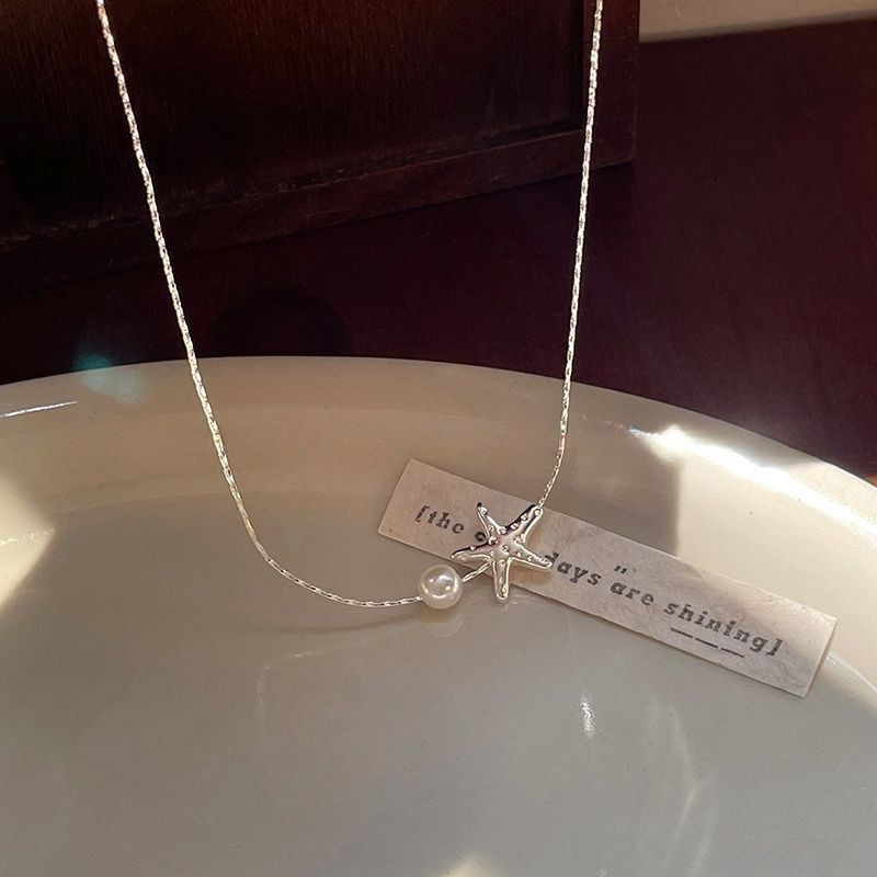 Цепочка с подвеской в форме морской звезды и жемчужиной 1J12390CJJ Цепочка с подвеской в форме морской звезды и жемчужиной 1J12390CJJ