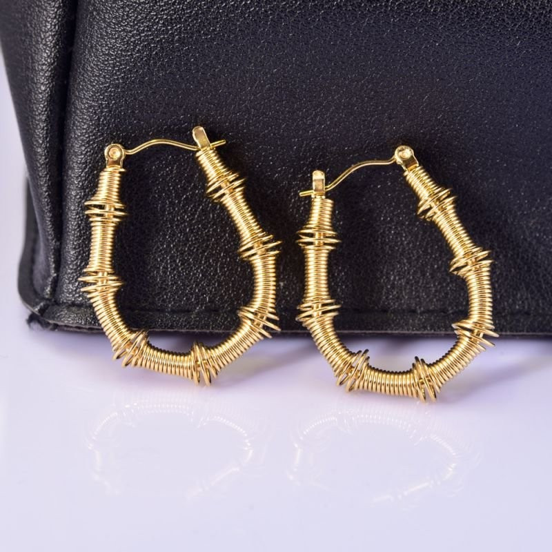 Серьги-кольца Бамбук CJD01929