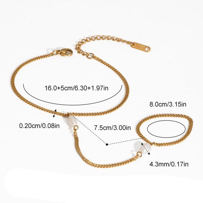 Браслет слейв жемчужный карнавал с золотыми вставками