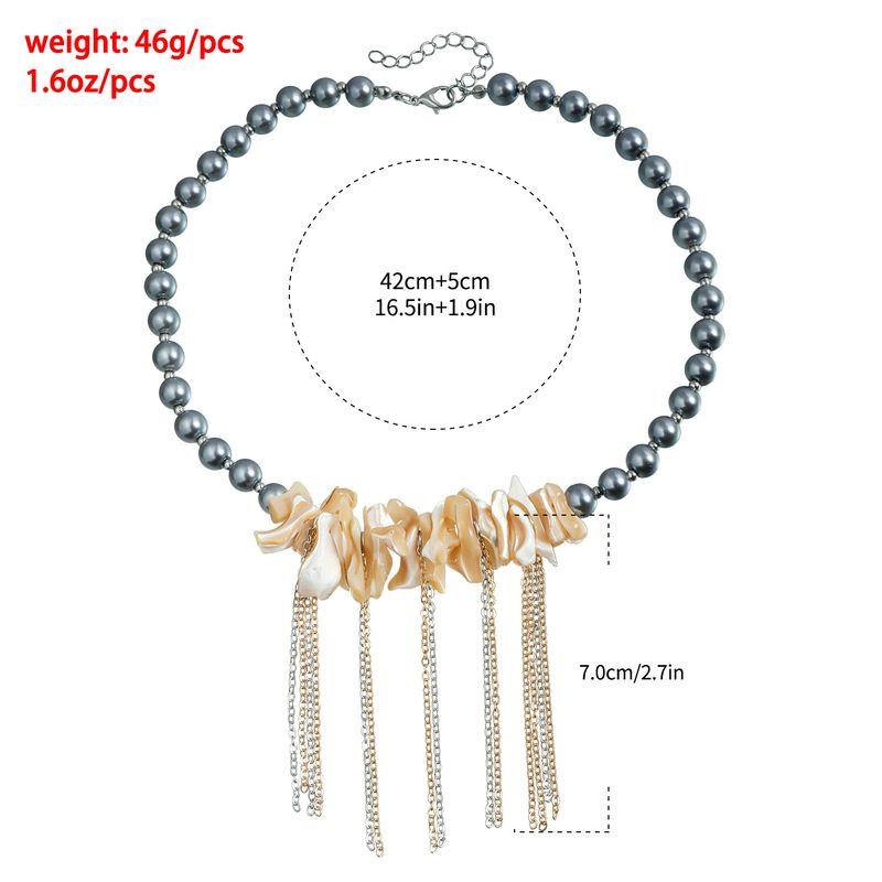 Колье ювелирный сплав жемчуг 1J12221CJJ Колье ювелирный сплав жемчуг 1J12221CJJ