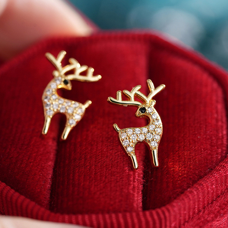 Серьги-пусеты «Сияющий олень» профиль CJR87153