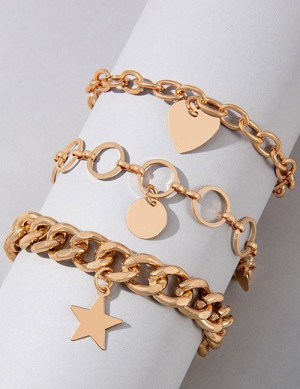 Комплект браслетов-цепочек с подвесками Z15774