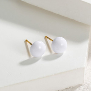 Серьги-пусеты Полусферы CJJ26297 Серьги-пусеты Полусферы CJJ26297