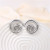 Серебристые серьги-пусеты Спирали CJH27705