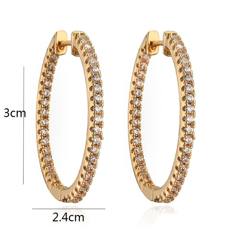 Крупные серьги-конго со стразами M94684