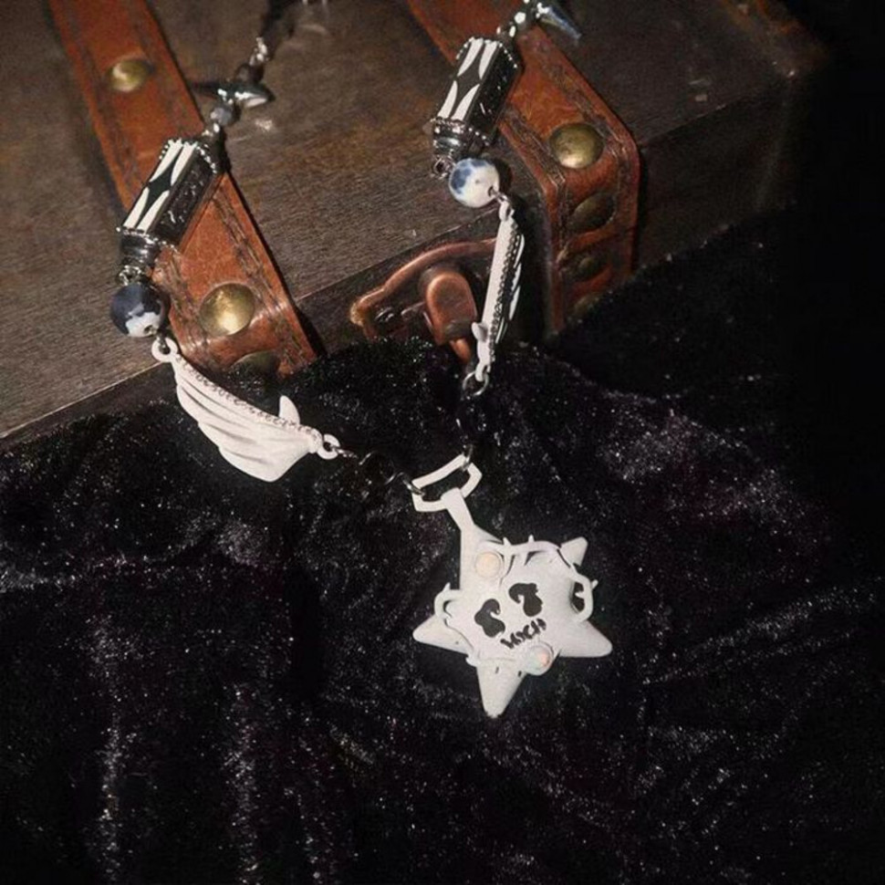 Многослойные бусы с крупной подвеской-звездой и крыльями CJH94669 Многослойные бусы с крупной подвеской-звездой и крыльями CJH94669