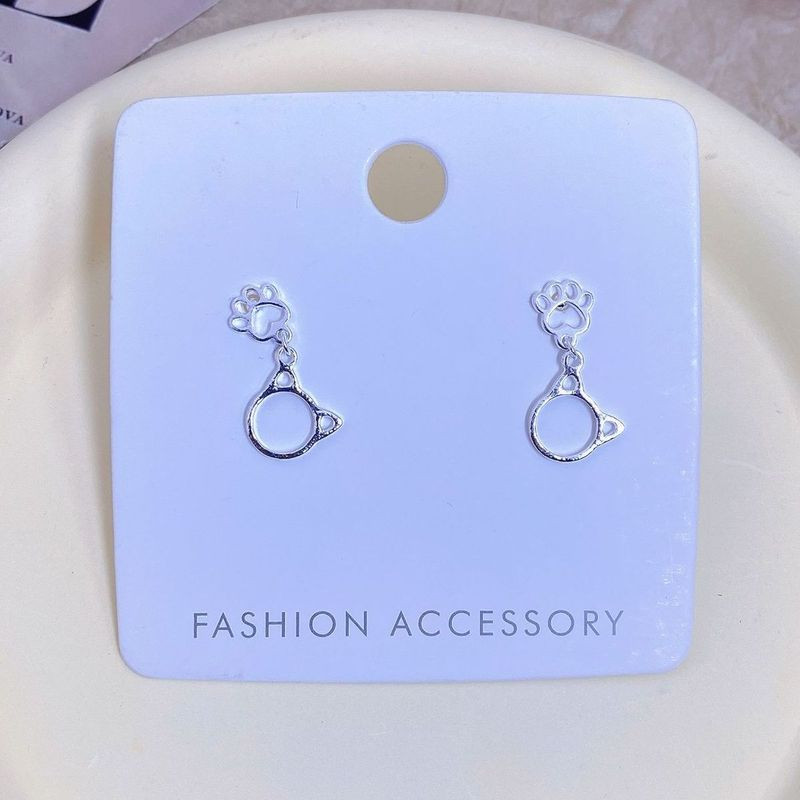 Серьги-гвоздики ювелирный сплав кот 1J11825CJJ Серьги-гвоздики ювелирный сплав кот 1J11825CJJ