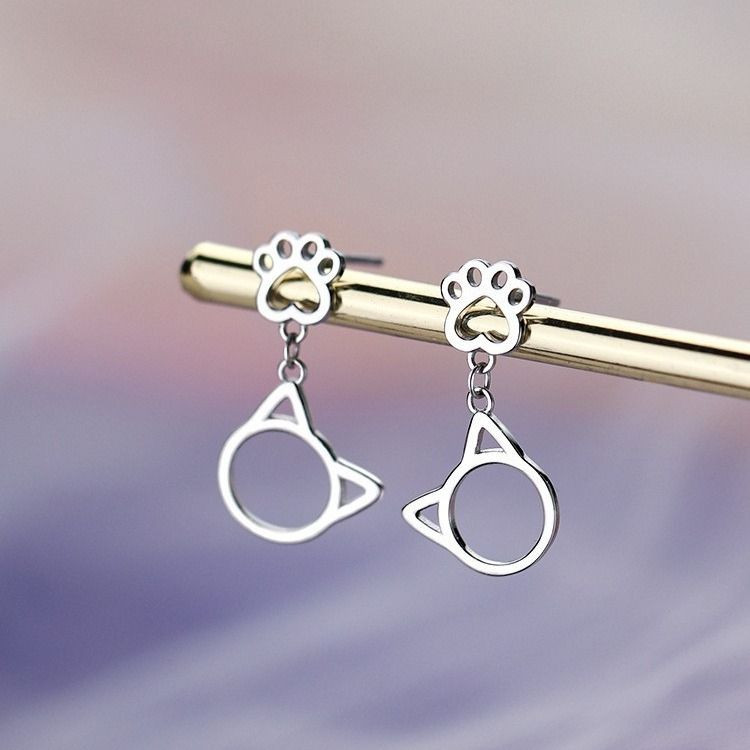 Оригинальные серьги-пусеты «грация кошки» 1J11825CJJ