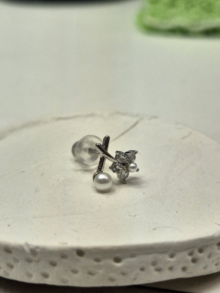 Серьги медь с напылением платиной J11281CJJ Серьги медь с напылением платиной J11281CJJ