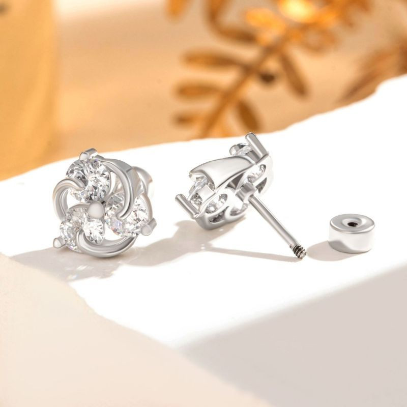 Одиночная серьга-пусет в форме вихря CJL23427