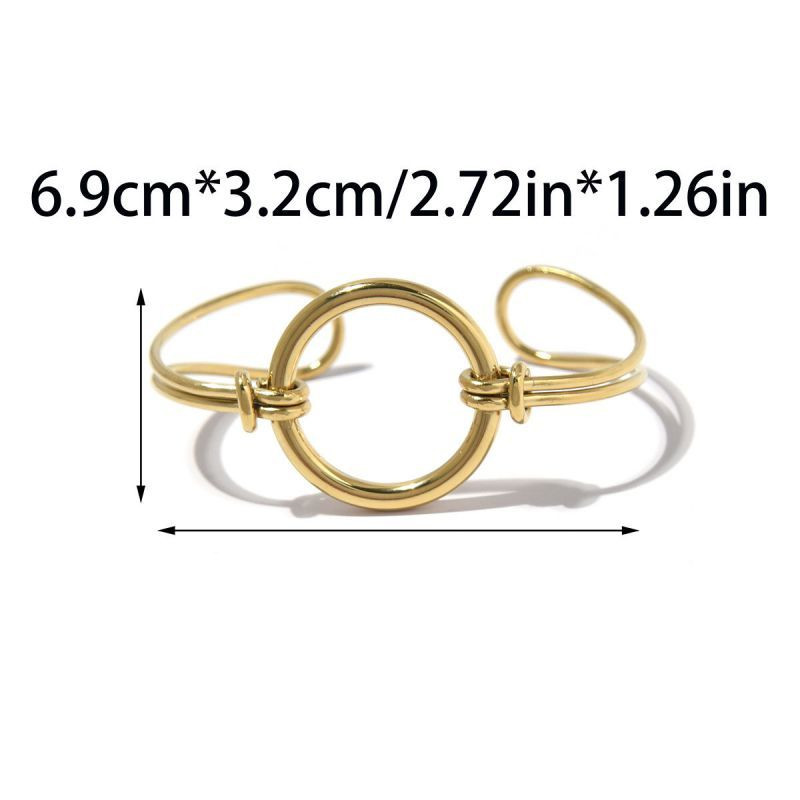 Браслет жесткий с центральным кольцом и узлами CJP93481