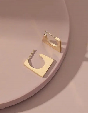 Стальные серьги с напылением золотом J10010CJJ