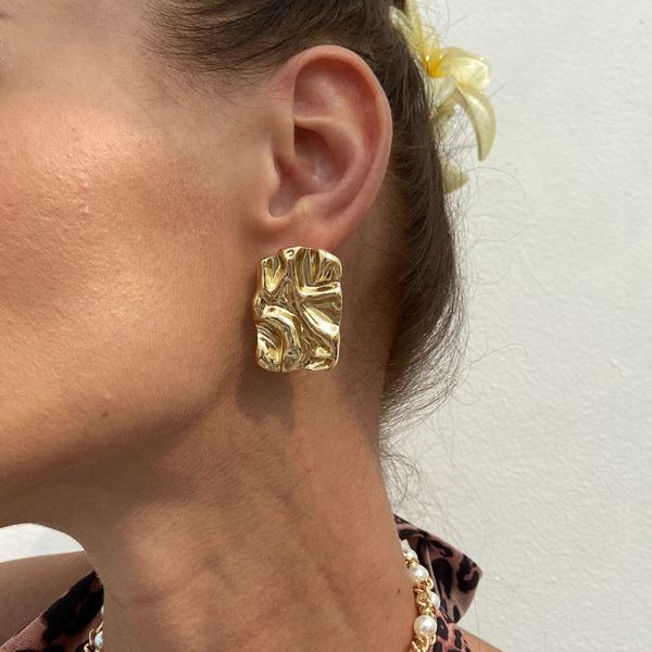 Стильные пусеты Фактурные прямоугольники CJL50322