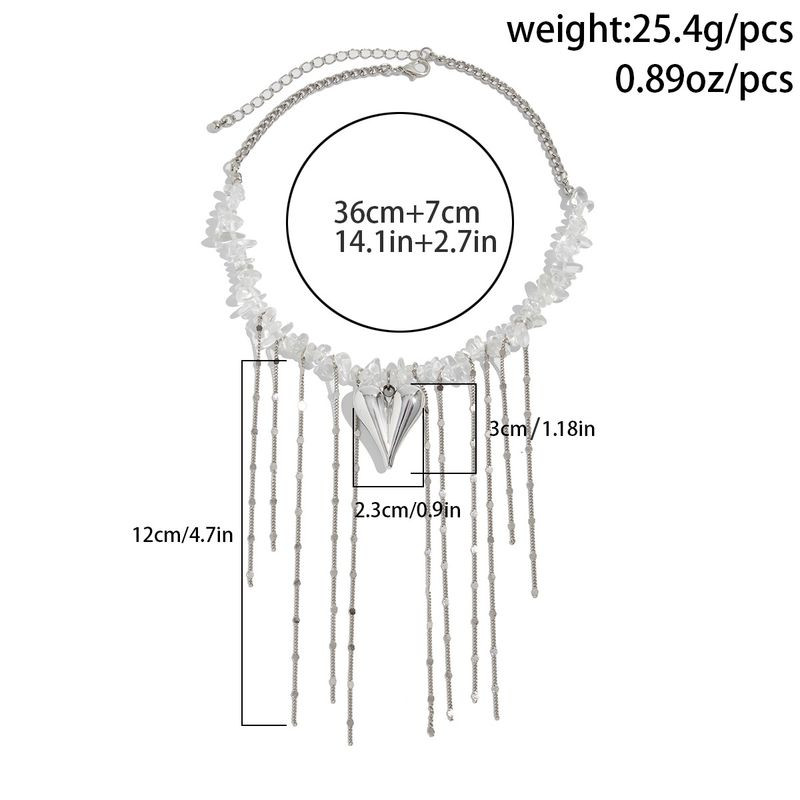 Колье ювелирный сплав бисер кулон сердце 1J12223CJJ Колье ювелирный сплав бисер кулон сердце 1J12223CJJ