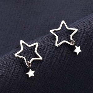 Серьги-гвоздики ювелирный сплав звезды 1J11829CJJ Серьги-гвоздики ювелирный сплав звезды 1J11829CJJ