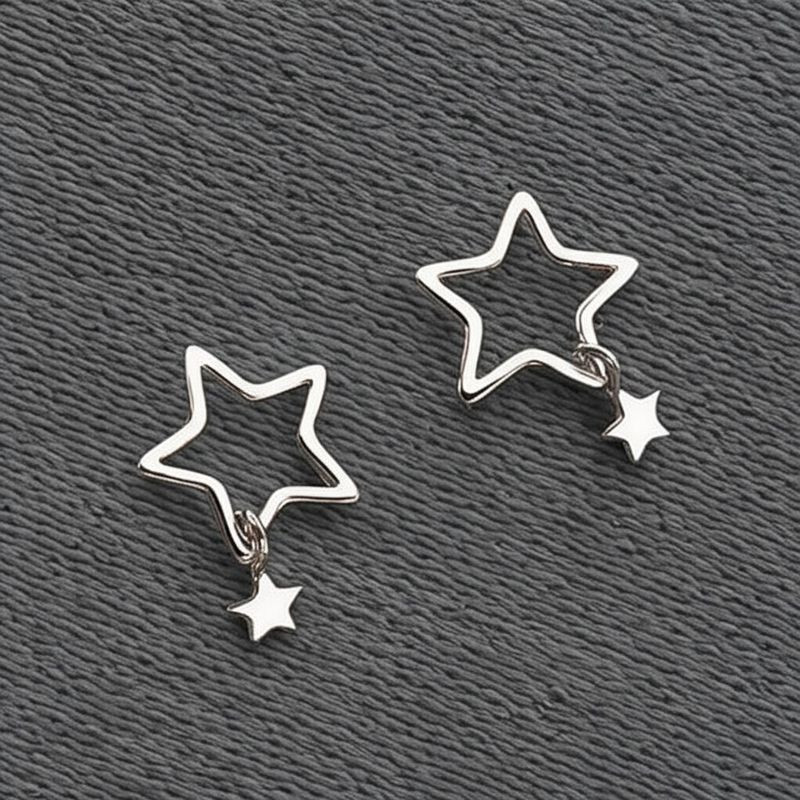 Серьги-гвоздики ювелирный сплав звезды 1J11829CJJ Серьги-гвоздики ювелирный сплав звезды 1J11829CJJ