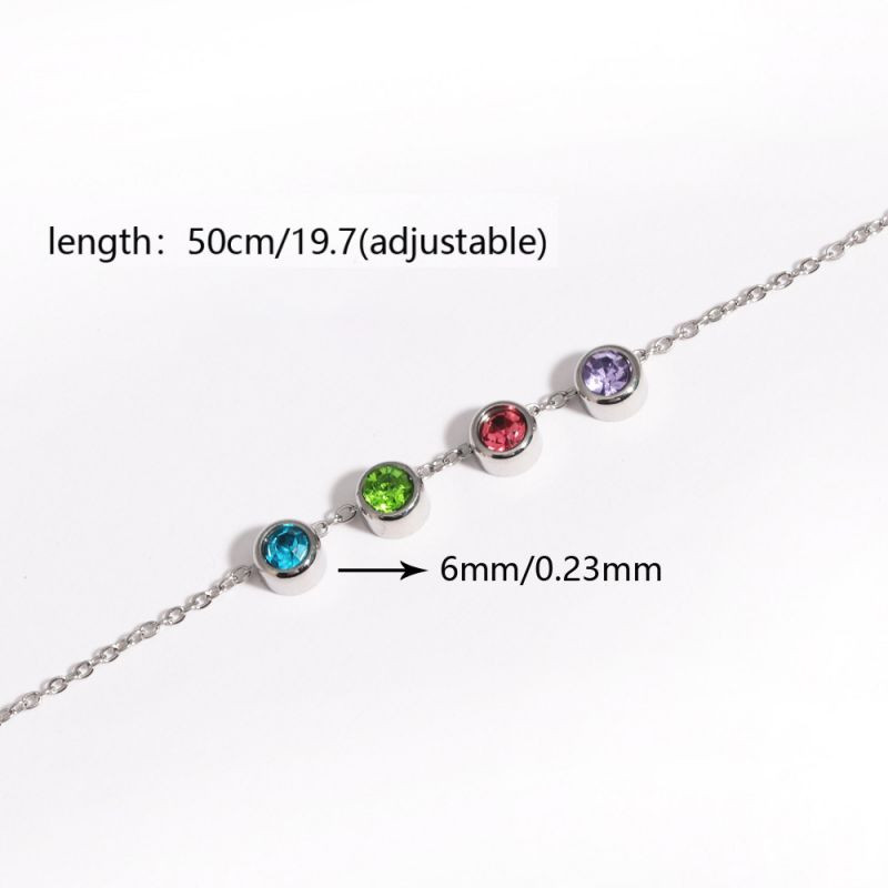 Изящное серебристое колье с четырьмя разноцветными кристаллами CJR61009 Изящное серебристое колье с четырьмя разноцветными кристаллами CJR61009