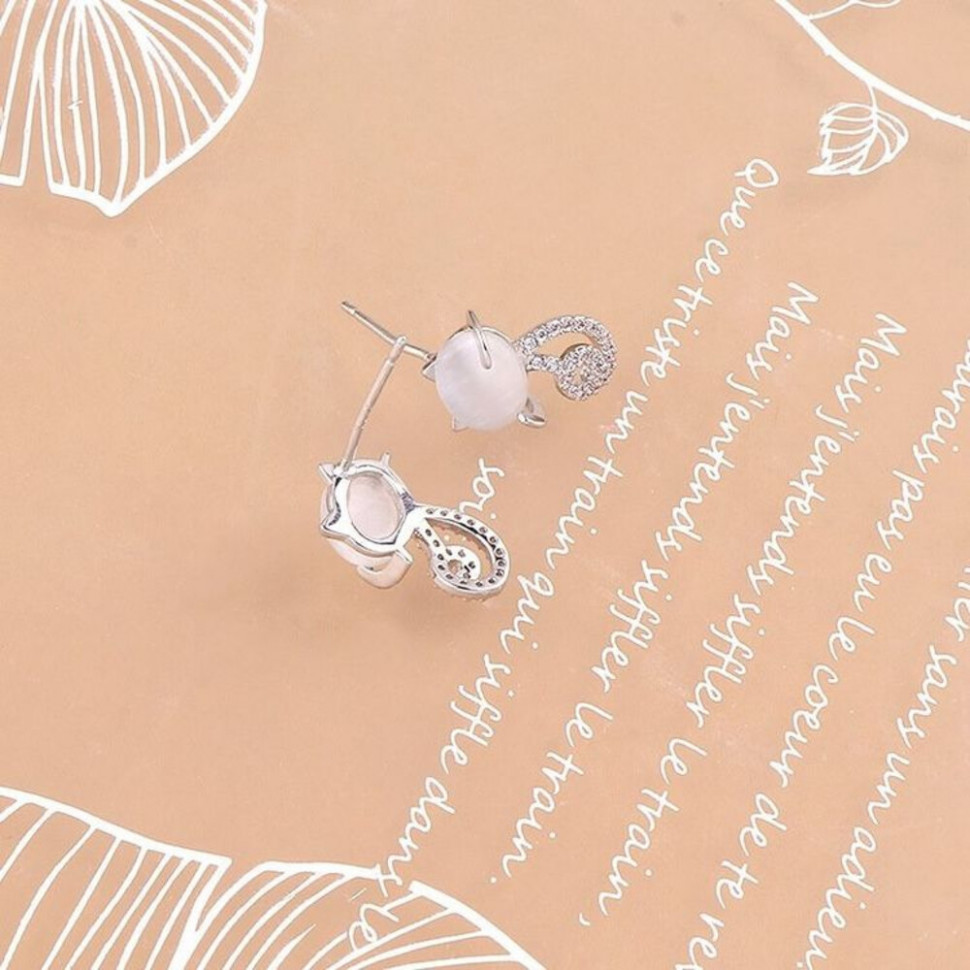 Серьги медь с напылением платиной J10705CJJ Серьги медь с напылением платиной J10705CJJ