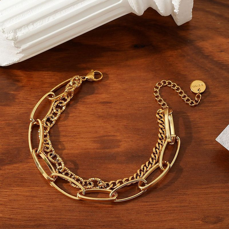 Браслет многослойный из каскада овальных цепей CJN36884