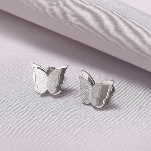 Серьги-пусеты Бабочки глянцевые 1J10011CJJ