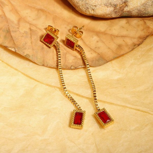 Серьги Висячие длинные палочки с кристаллами CJL48879
