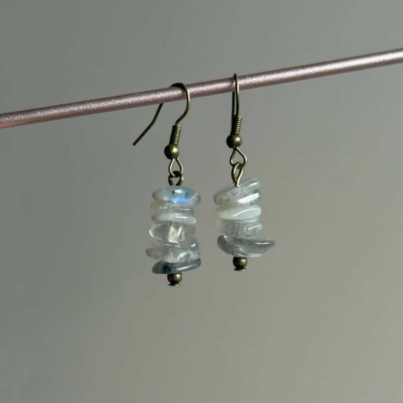 Серьги с бусинами из тигрового глаза лазурита и флюорита CJX82828