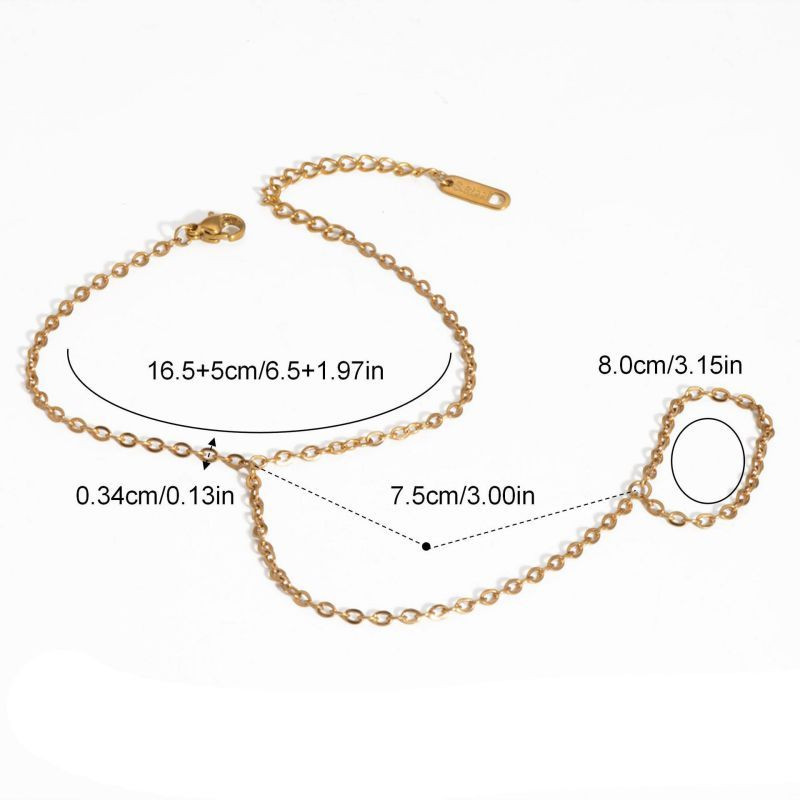 Браслет-слейв изящный с тонкими цепочками якорного плетения CJL84088