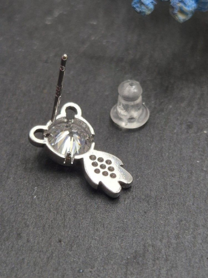 Серьги медь с напылением платиной J10706CJJ Серьги медь с напылением платиной J10706CJJ