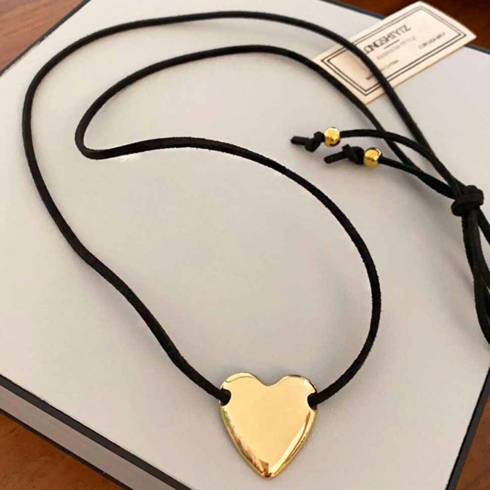 Минималистичный сотуар с золотистым сердцем CJH12097