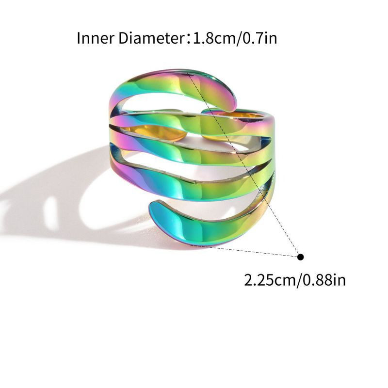 Широкое многоярусное кольцо с прорезями CJN49647