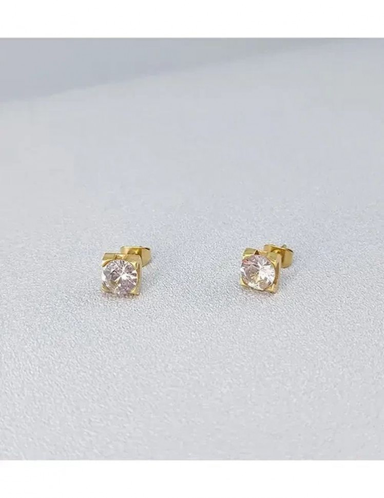 Серьги-пусеты Квадратные кристаллы 1J10012CJJ