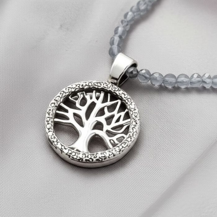 Бусы из бисера «Древо жизни» в ажурном круге J10733CJJ