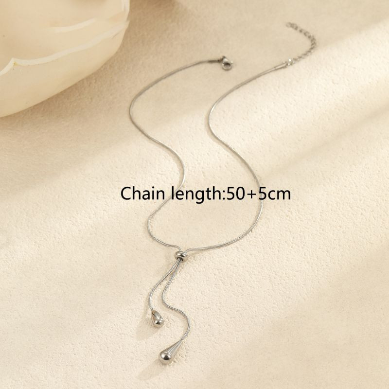 Цепочка-галстук со скользящей подвеской и кисточками на концах CJR63484