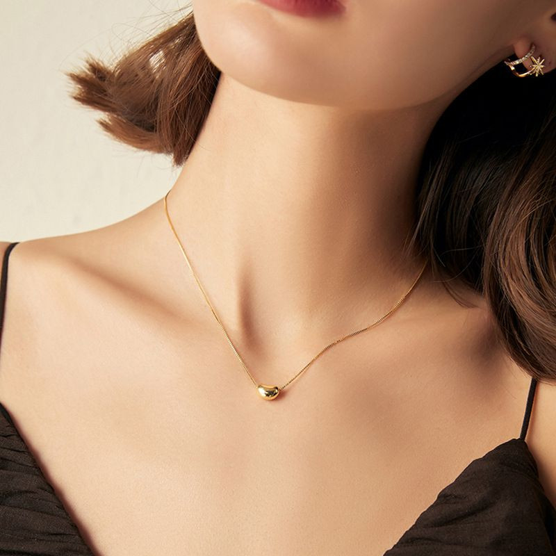 Золотистая Цепочка с кулоном в форме объемного сердца 1J12395CJJ Золотистая Цепочка с кулоном в форме объемного сердца 1J12395CJJ