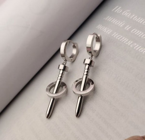 Стальные серьги-конго гвоздь J10253CJJ Стальные серьги-конго гвоздь J10253CJJ