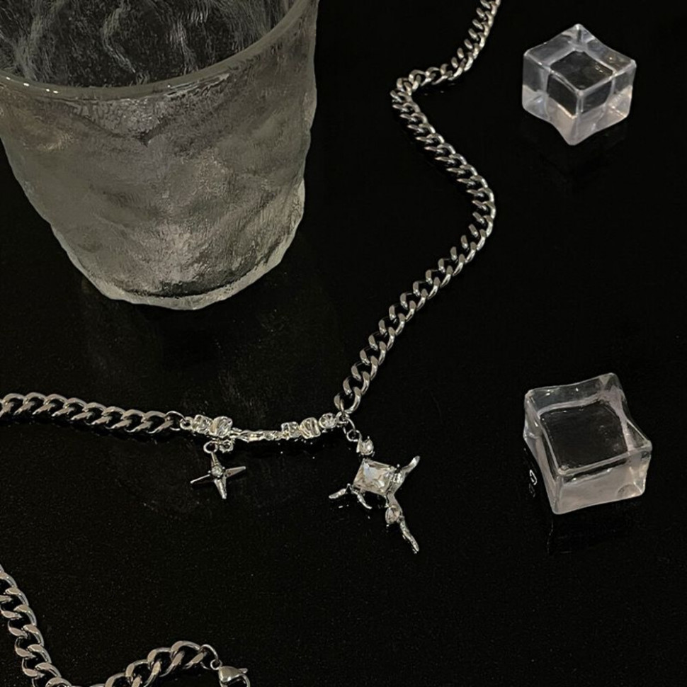 Цепочка с кулоном в форме сияющей звезды CJH56261 Цепочка с кулоном в форме сияющей звезды CJH56261