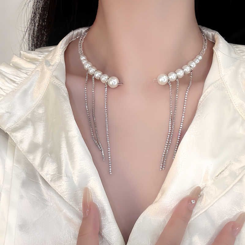 Колье ювелирный сплав жемчуг 1J12226CJJ Колье ювелирный сплав жемчуг 1J12226CJJ