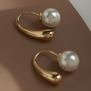 Серьги конго ювелирный сплав 1J11818CJJ Серьги конго ювелирный сплав 1J11818CJJ