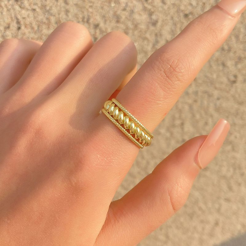 Кольцо медь напыление золотом 1J12365CJJ