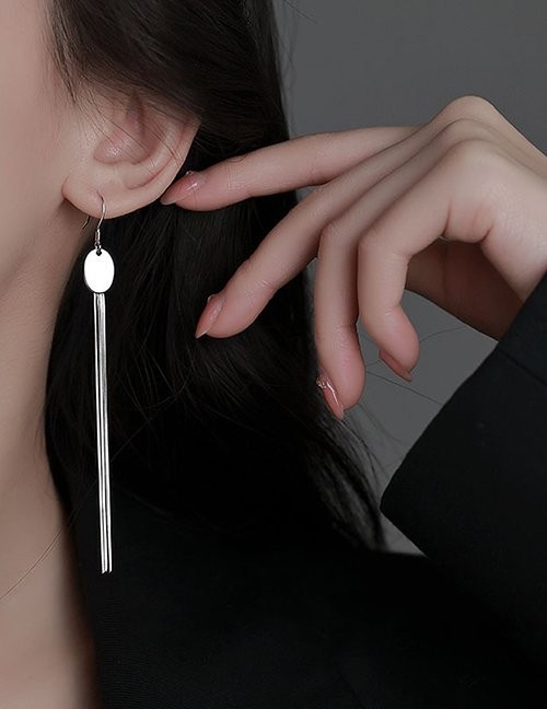 Длинные серьги-подвески «Серебряный каскад» Z05773