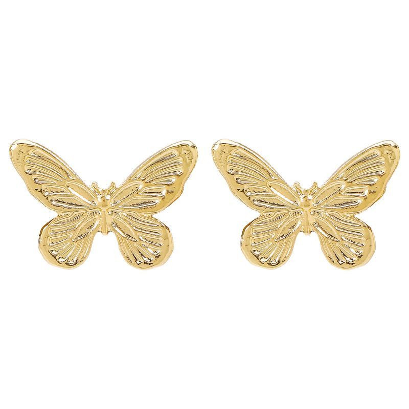 Изящные серьги-пусеты Сверкающие белые бабочки CJH33131