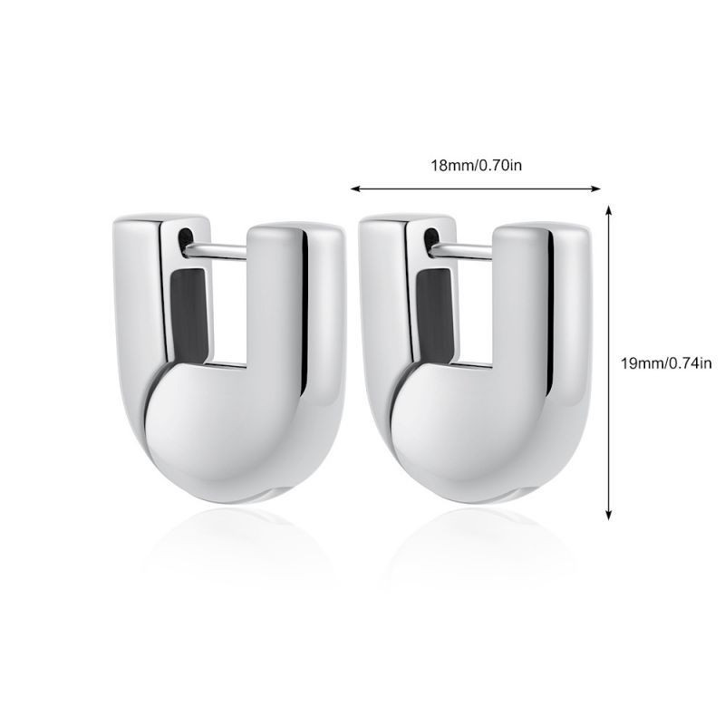 Массивные серьги-подковки CJL16385