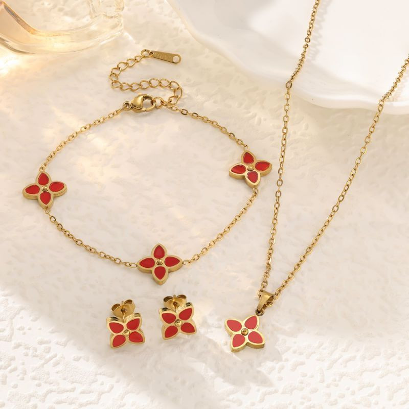 Стальной комплект бижутерии CJP45278 Стальной комплект бижутерии CJP45278