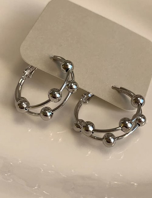 Двойные серебристые конго с шариками Z56827